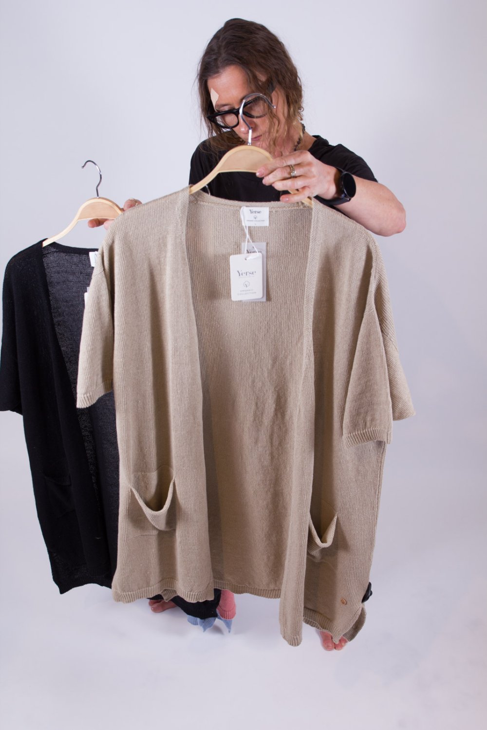 náhled Dámský lněný cardigan Yerse 32542