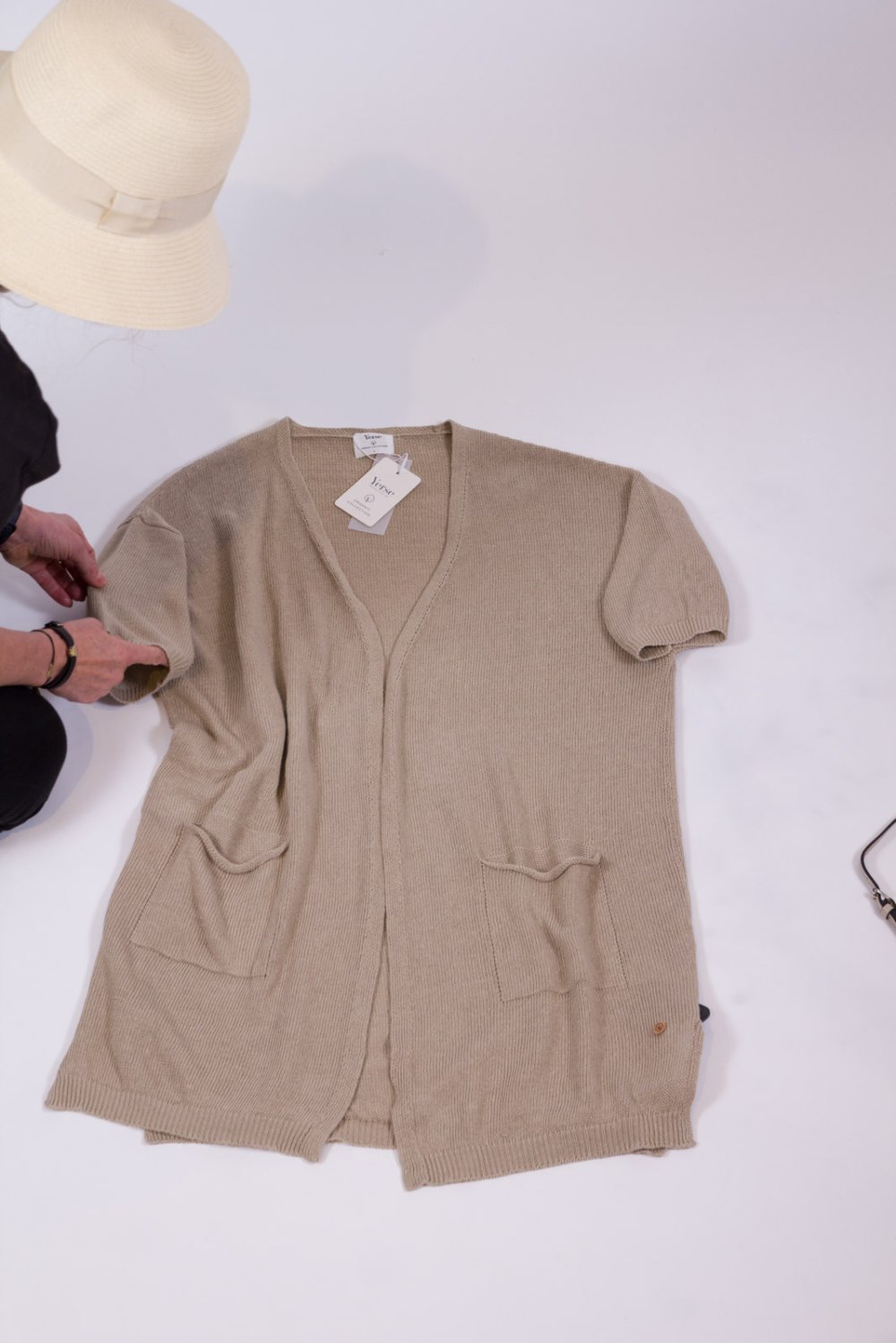 náhled Dámský lněný cardigan Yerse 32542