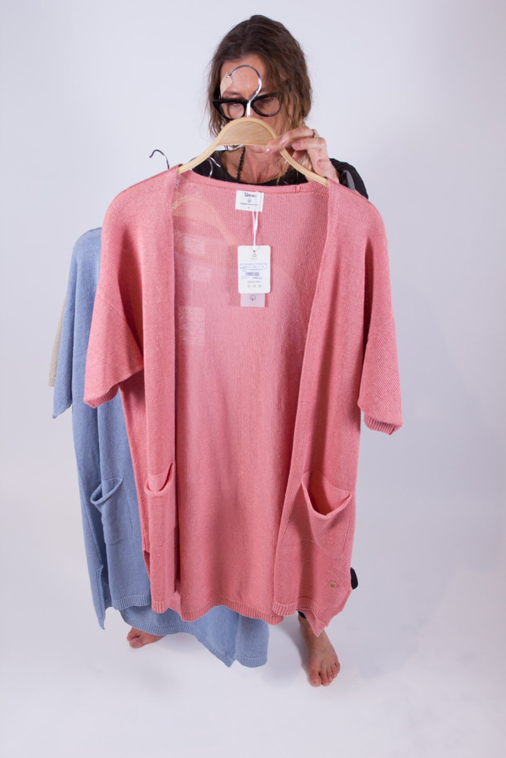 náhled Dámský lněný cardigan Yerse 32542