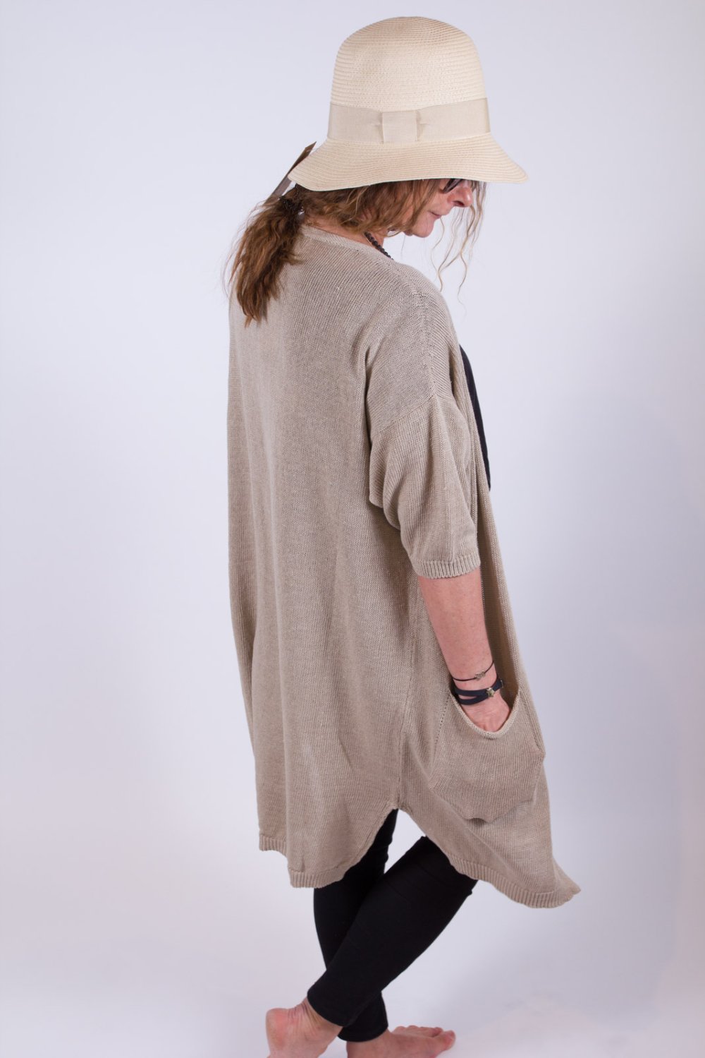 náhled Dámský lněný cardigan Yerse 32542