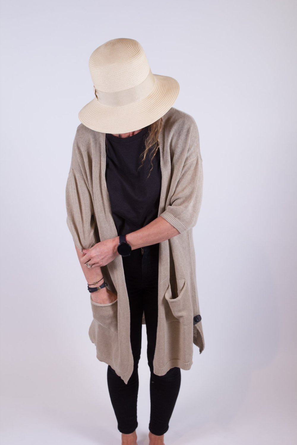 náhled Dámský lněný cardigan Yerse 32542