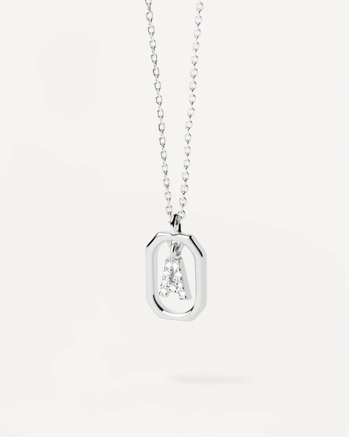 náhled PDP. CO02-512 MINI LETTER A SILVER NECKLACE