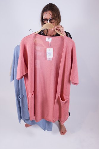 detail Dámský lněný cardigan Yerse 32542