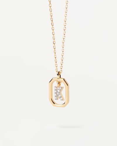 detail PDP. CO01-522 MINI LETTER K NECKLACE