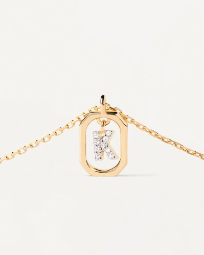 detail PDP. CO01-522 MINI LETTER K NECKLACE